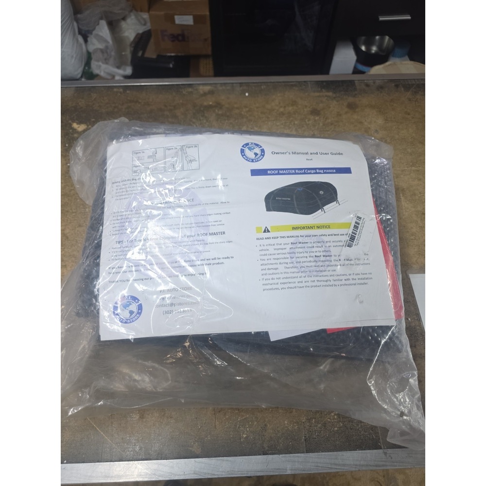 P.I. Auto Store 16 Cubic Ft Roof Master Roof Cargo Bag